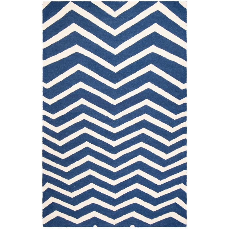 Cambridge CAM714 Tufted Indoor Area Rug - Navy/Ivory - 5'x8' - Safavieh