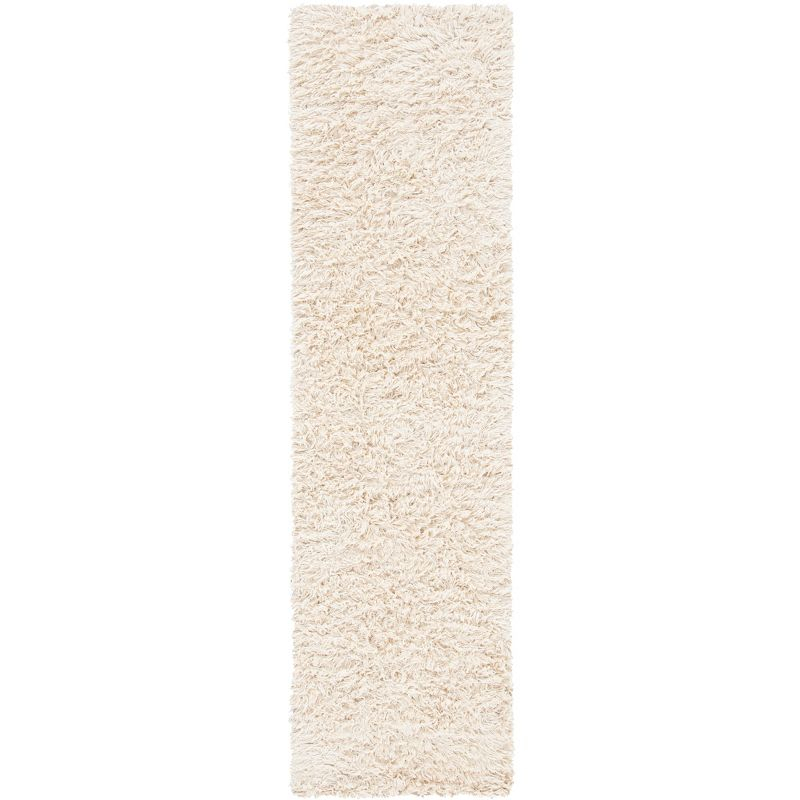 Shag SG731 Hand Woven Runner Rug - Ivory - 2'3"x6' - Safavieh.