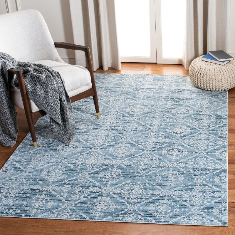 Isabella ISA953 Machine Made Indoor Area Rug - Denim Blue/Ivory - 5'3"x7'7" - Safavieh
