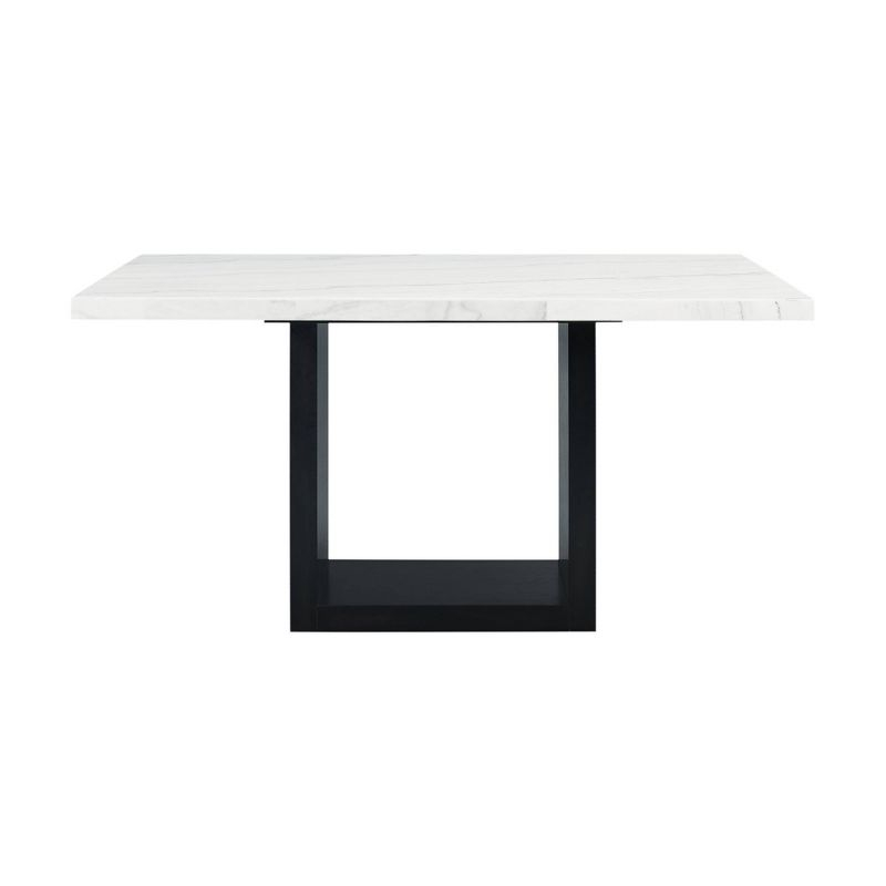 Willow Marble Counter Height Dining White - Picket House Furnishings: Chic Black Base, 6 Seats
