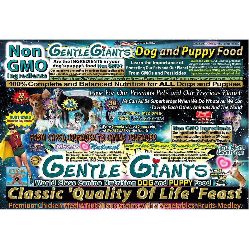 Gentle Giants Chicken Meal, Pearled Barley, Brown Rice & Oatmeal Complete & Balanced Dry Dog Food - 30lbs