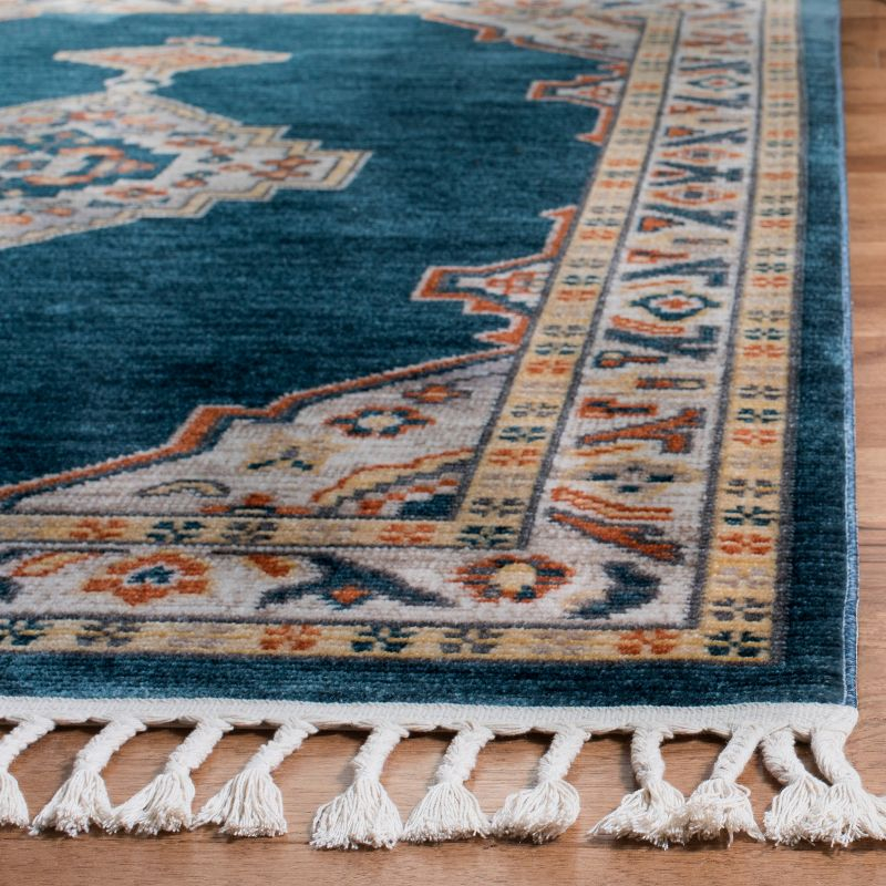 Farmhouse FMH830 Power Loomed Area Rug - Cream/Navy - 3' X 5' - Safavieh.