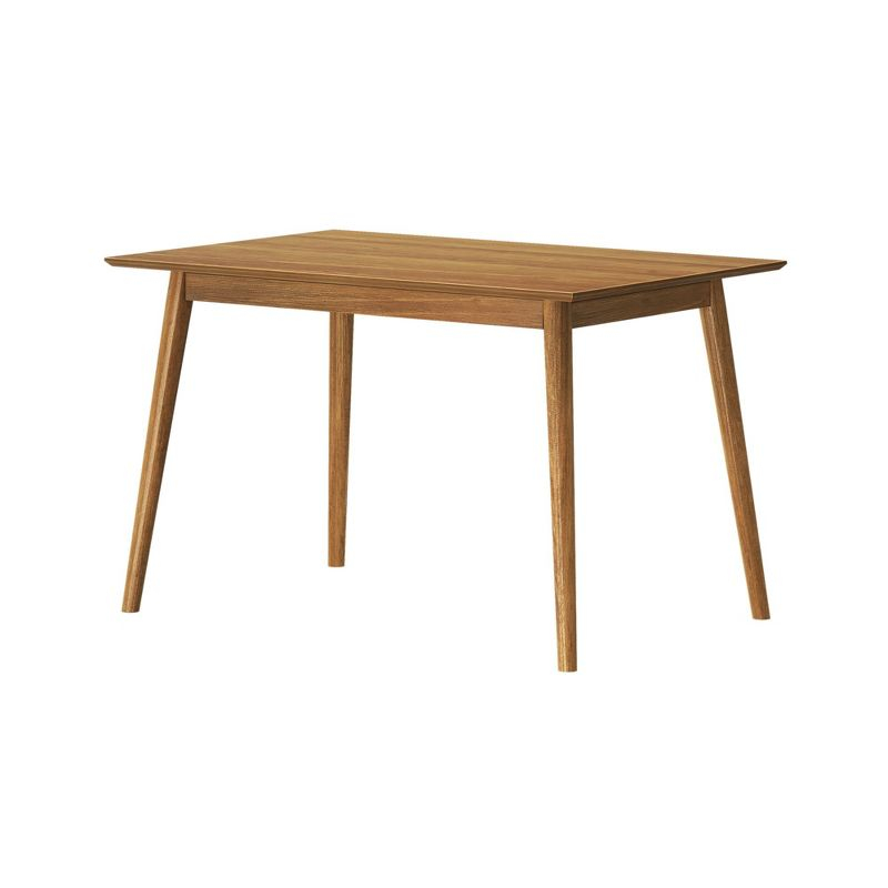 Plank+Beam 48" Mid Century Modern Dining Table, Solid Wood Kitchen & Dining Room Table for 4, Pecan