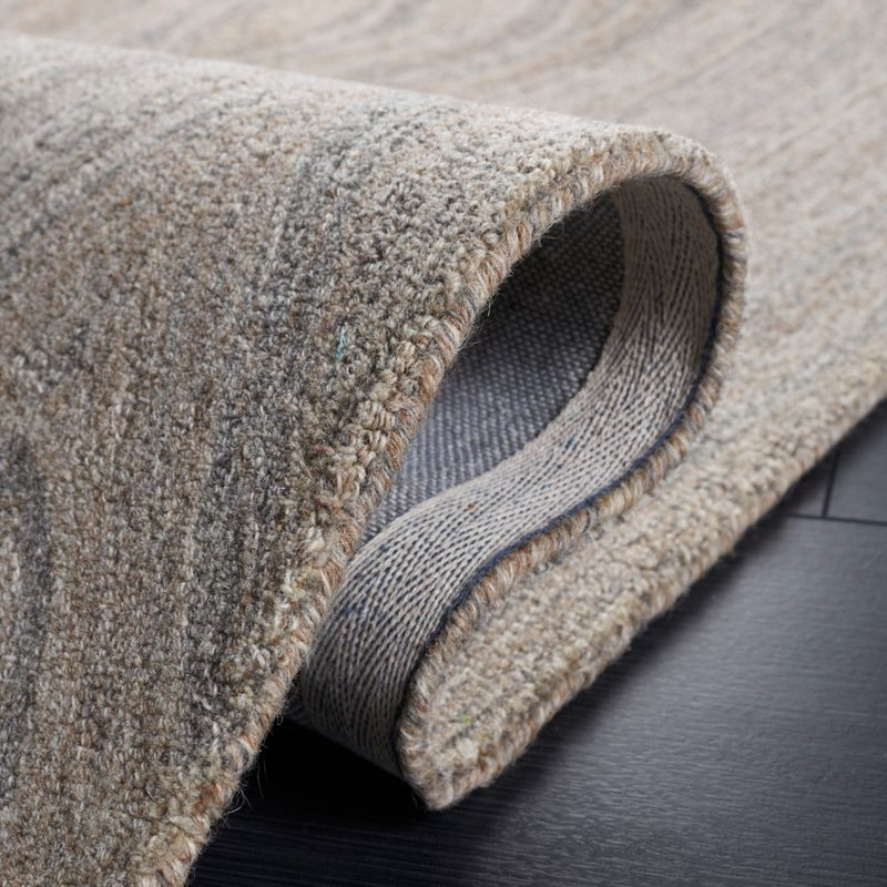 Abstract ABT901 Handmade Indoor Area Rug - Beige/Gray - 6'x6' - Safavieh