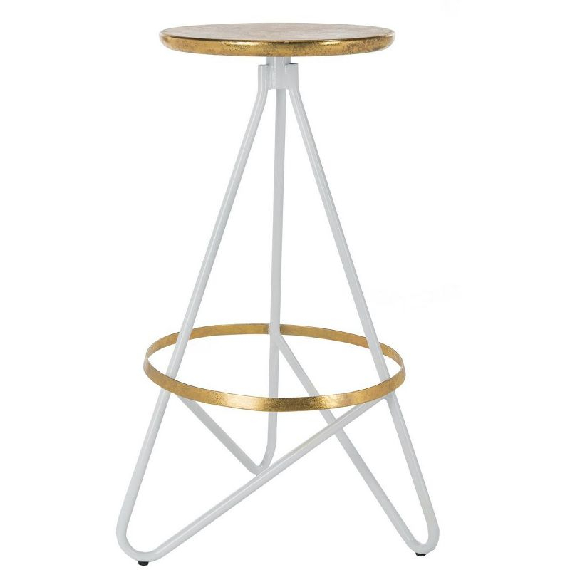 Galexia Bar Stool - BST3200 - Gold/White - Safavieh