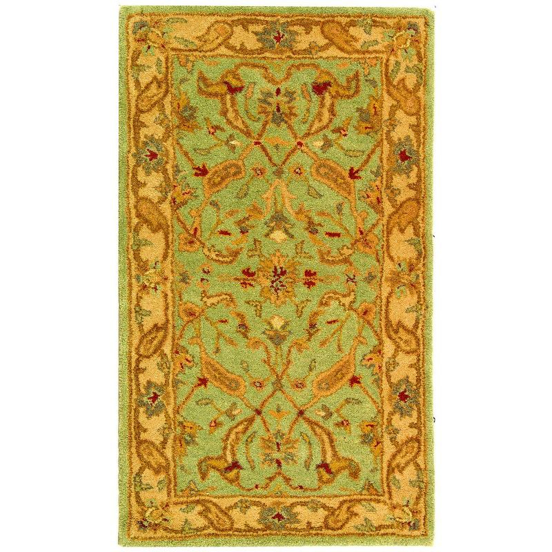 Antiquity AT311 Hand Tufted Accent Rug - Teal/Beige - 2'3"x4' - Safavieh.
