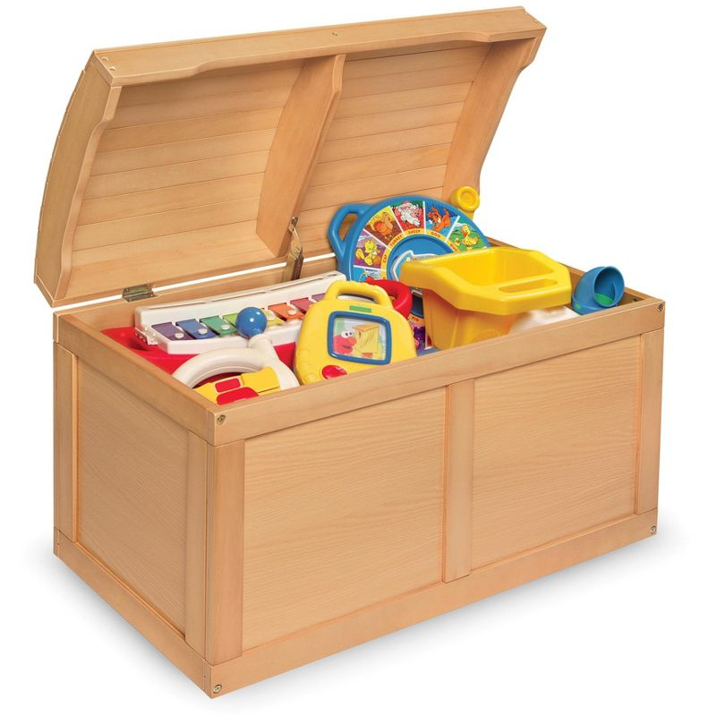Badger Basket Hardwood Barrel Top Toy Chest - Natural