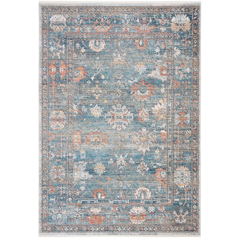 Victoria VIC905 Power Loomed Indoor Area Rug - Blue/Ivory - 5'x8' - Safavieh