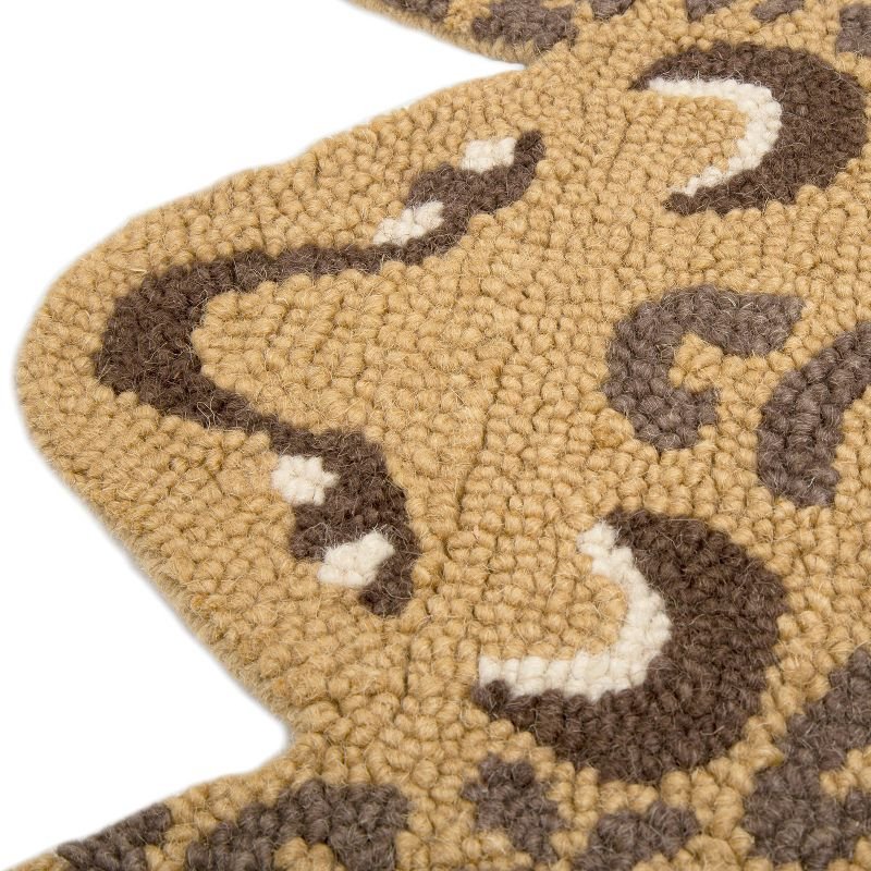 Crane Baby Cheetah Print Handmade 2' x 3' Cotton Area Rug for Baby Nursery or Kid's Room by Crane Baby