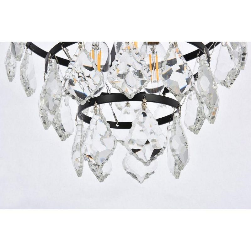 Elegant Lighting Ella 3 - Light Flush Mount in  Black