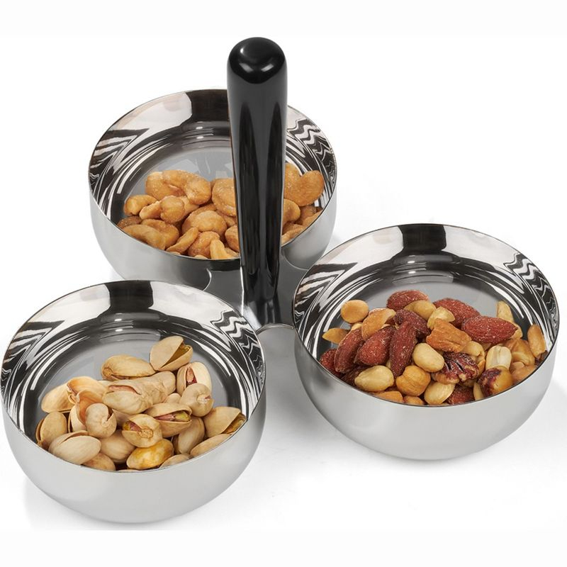 Nambe Circa Divided Nut Bowl