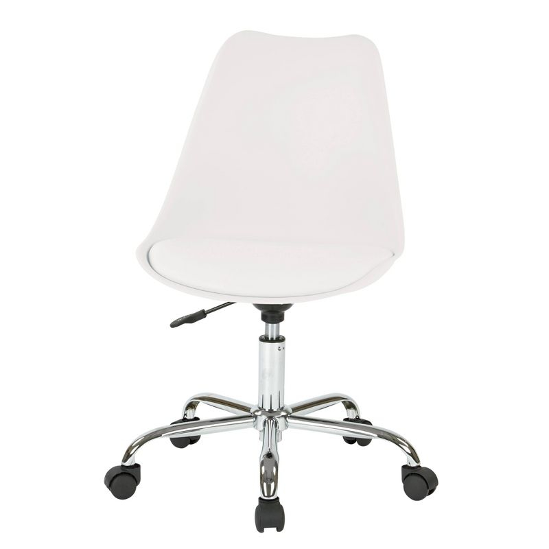Emerson Office Chair: Pneumatic, Armless, Adjustable, Chrome Base - OSP Home Furnishings