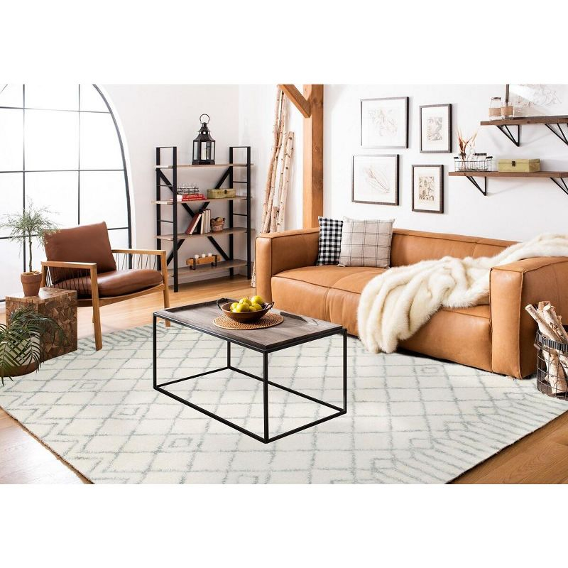 Casablanca CSB894 Hand Tufted Indoor Area Rug - Ivory/Blue - 8'x10' - Safavieh