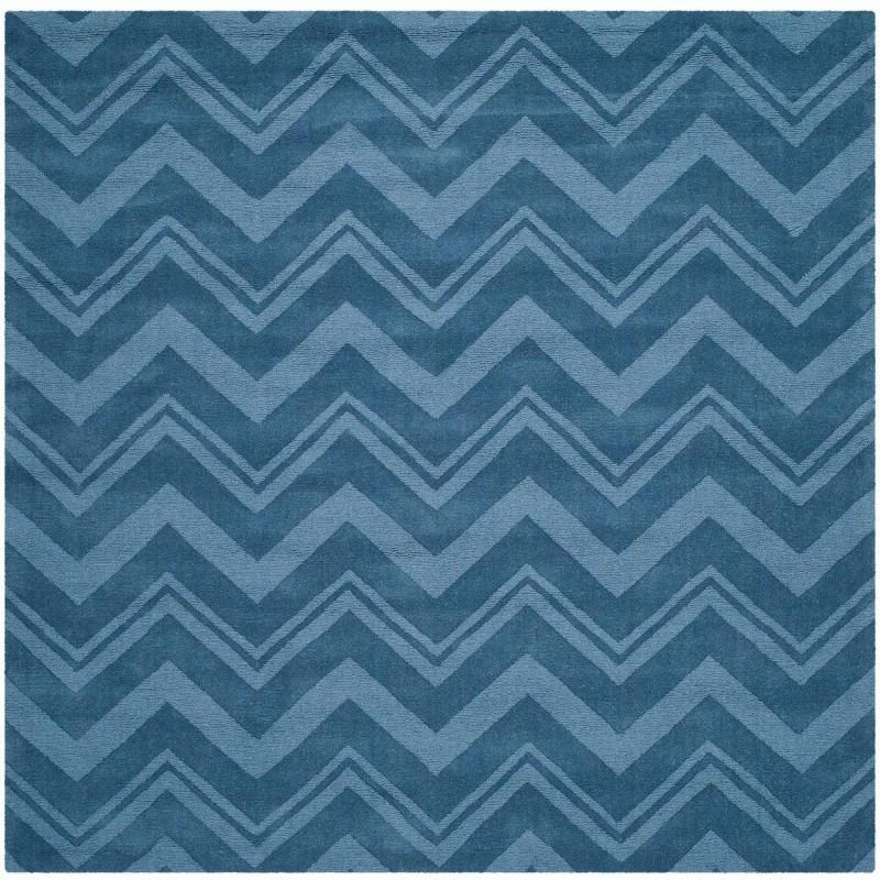 Impressions IM398 Hand Loomed Area Rug - Blue - 6'x6' - Safavieh.