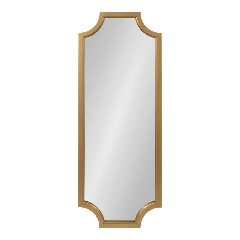 18" x 48" Hogan Scallop Wall Mirror Gold - Kate & Laurel All Things Decor: Modern MDF Frame, No Assembly Required