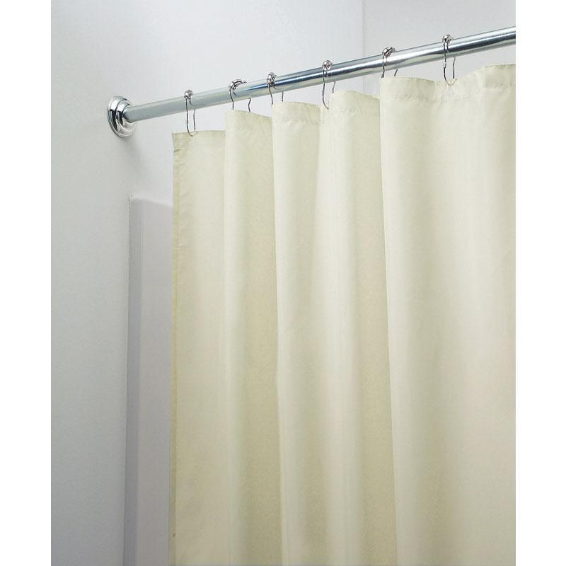 iDesign 72 in. H X 72 in. W Sand Solid Shower Curtain Liner Polyester