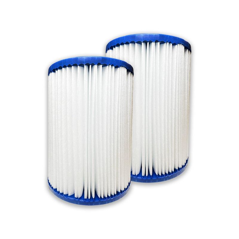 Nispira Pool Filter Replacement for Bestway Flowclear Hot Tubs Type II Cartridge Lay Z Spa Filter Pump 58094 530-800 Gal. | Pack of 2