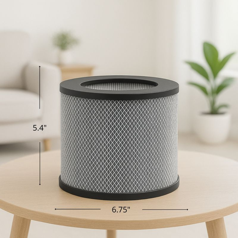 Nispira 3-in-1 True HEPA Activated Carbon Filter Replacement For Bissell MYair Personal Air Purifier 2780A 2780 27809, 2 Packs
