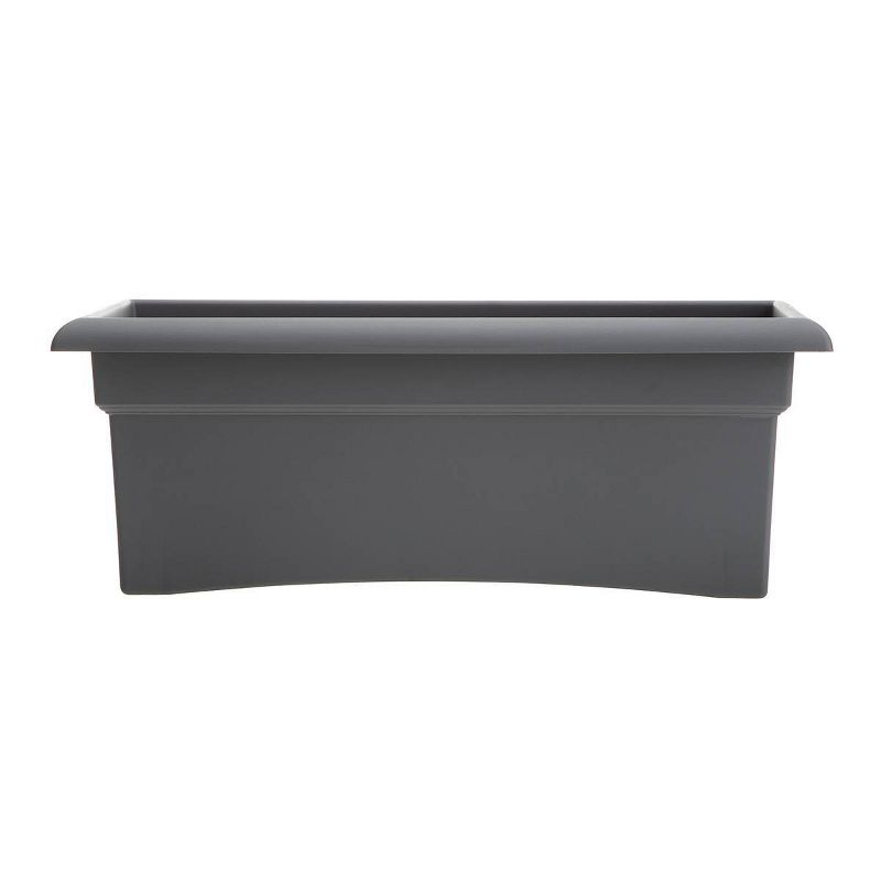 Bloem 26"x11" Veranda Rectangular Window Deck Box Planter Charcoal
