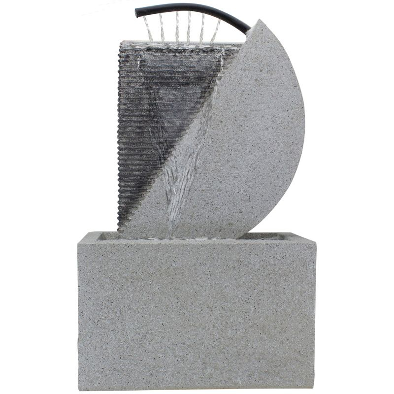 Northlight Modern Style Rainfall Outdoor Water Fountain - 20" - Gray