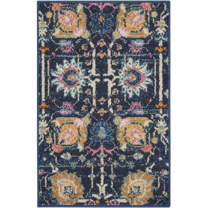 Nourison Passion Bohemian Indoor Rug Navy 1'10" x 2'10"