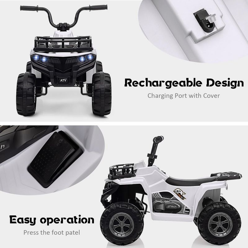 12V Kids Ride On Electric ATV, Ride Car Toy with Bluetooth Audio