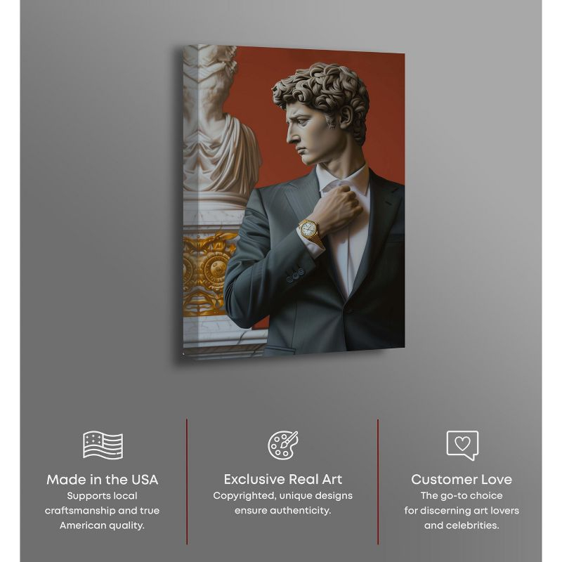 Notoriart Sculpture with Style Men Style Wall Art, 10" x 15", Gallery Wrapped