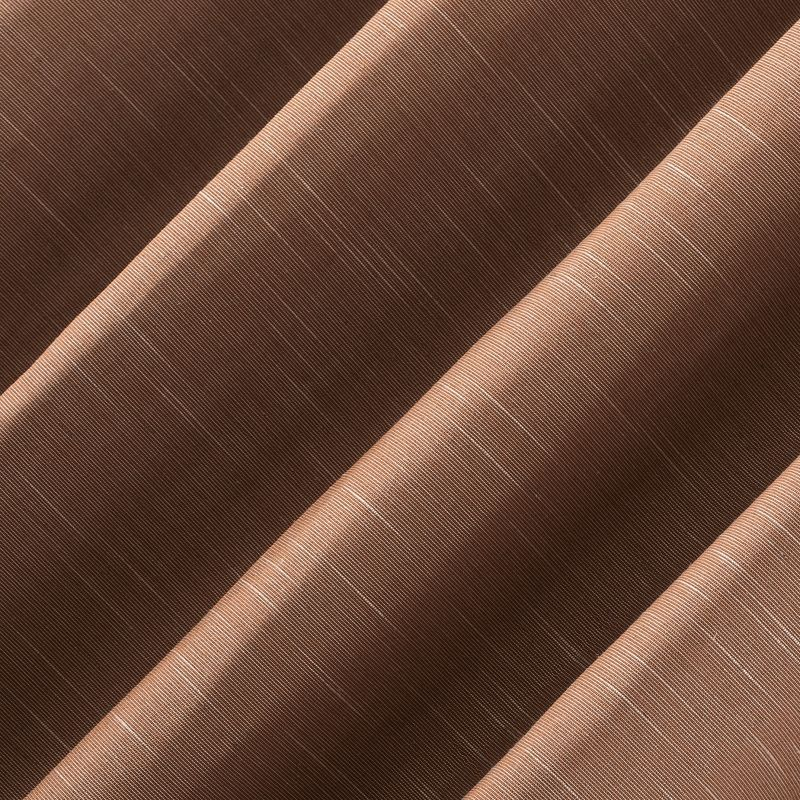 50"x84" Archaeo Total Blackout Textured Linen Blend Grommet Top Curtain Panel Pecan Brown: Modern Noise Reduction