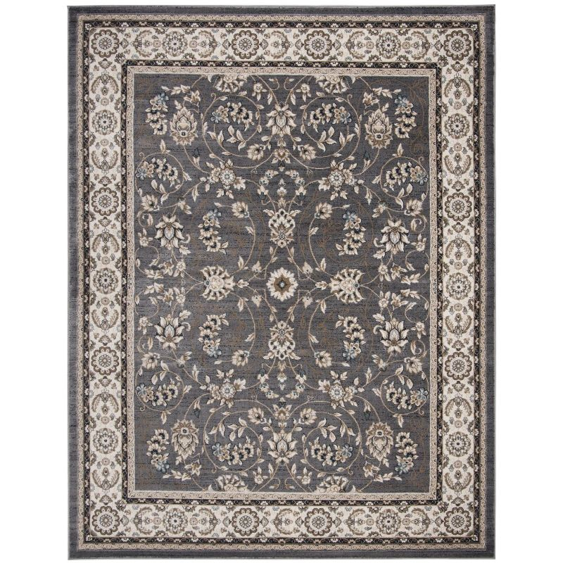 Lyndhurst LNH340 Power Loomed Area Rug - Grey/Cream - 8'x10' - Safavieh