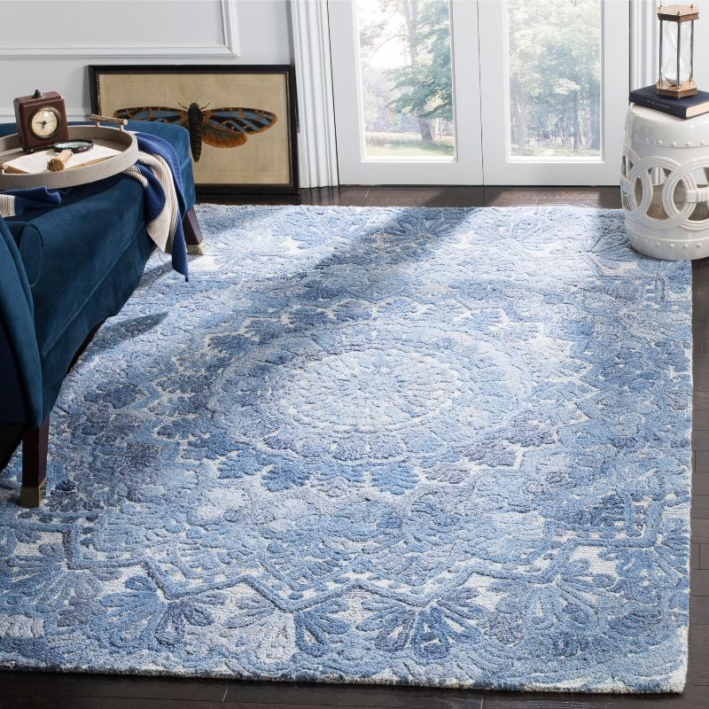 Marquee MRQ110 Hand Tufted Area Rug - Blue/Ivory - 4'x6' - Safavieh.