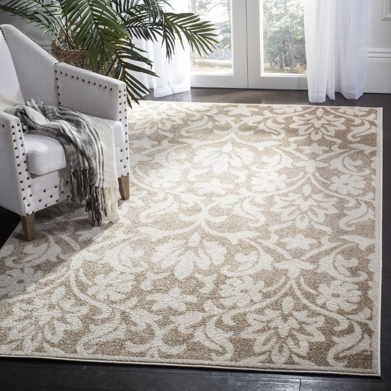 Amherst AMT424 Power Loomed Indoor Area Rug - Wheat/Beige - 8'x10' - Safavieh