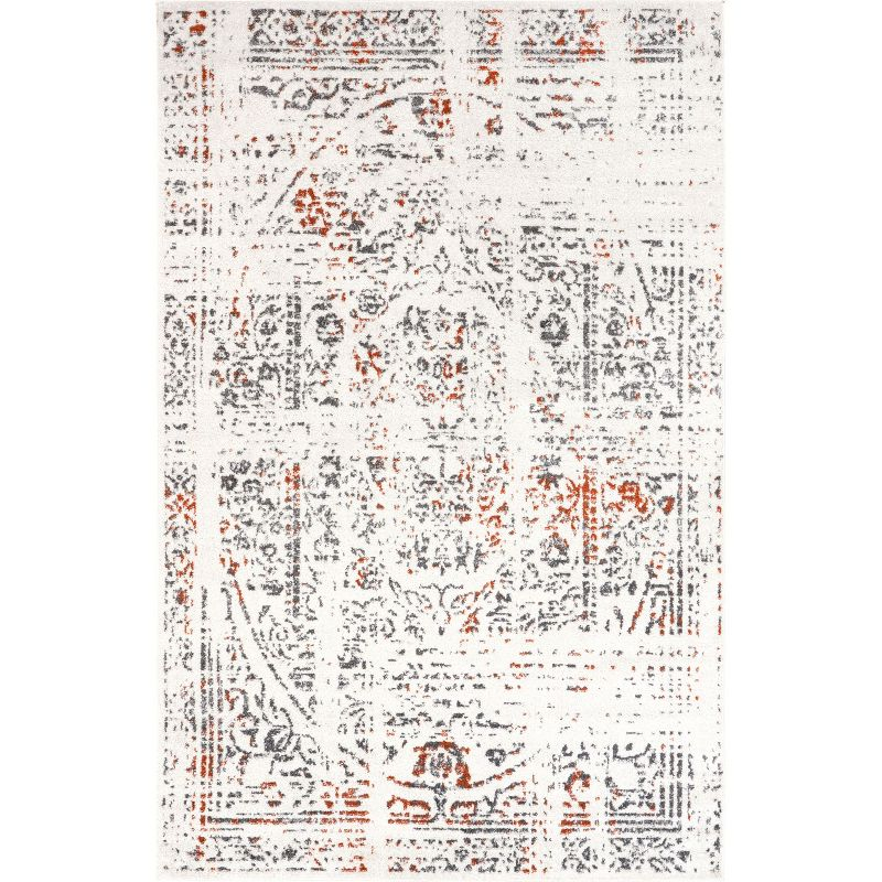 Nuloom Arlena Oriental/Persian 5x8 Indoor Area Rug for Living Room Bedroom Dining Room Kitchen, Red/Ivory