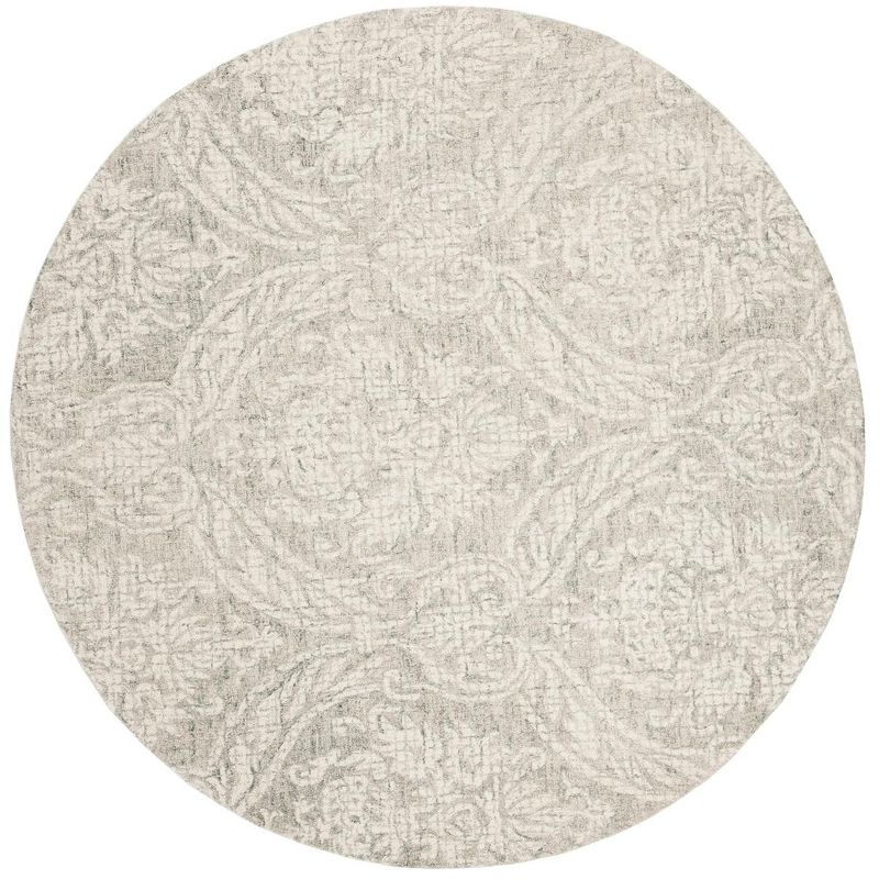 Rosemarie Abstract Handmade Tufted Wool Gray/Ivory Area Rug