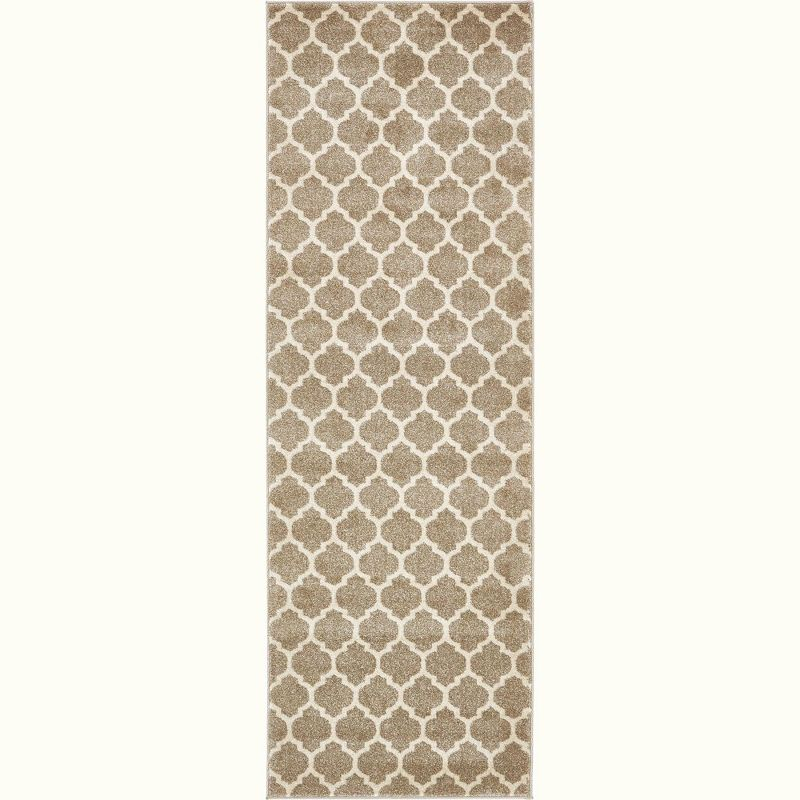 Unique Loom 2' 7 x 8' 0 Trellis Philadelphia Light Brown Area Rug