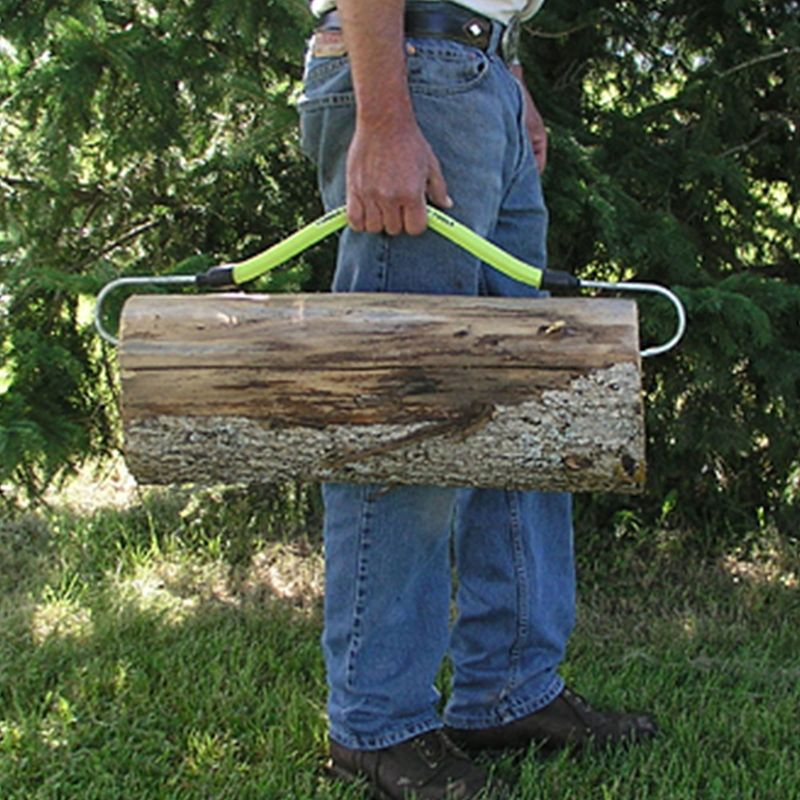 Timber Tuff TMW-33 24 Inch Timber Claw Comfort Grip Logging Wood Hand Tool for Transporting Split and Non Split Logs Up to 50 Pounds, Green