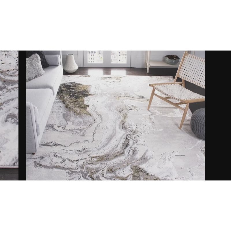 Amelia ALA277 Machine Made Indoor Area Rug - Charcoal/Gray - 6'-7"x6'-7" - Safavieh