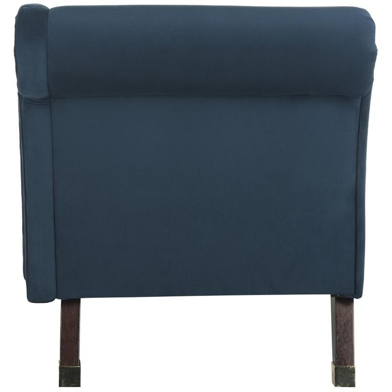 Caiden Vevlet Chaise with Pillow - Navy - Safavieh.