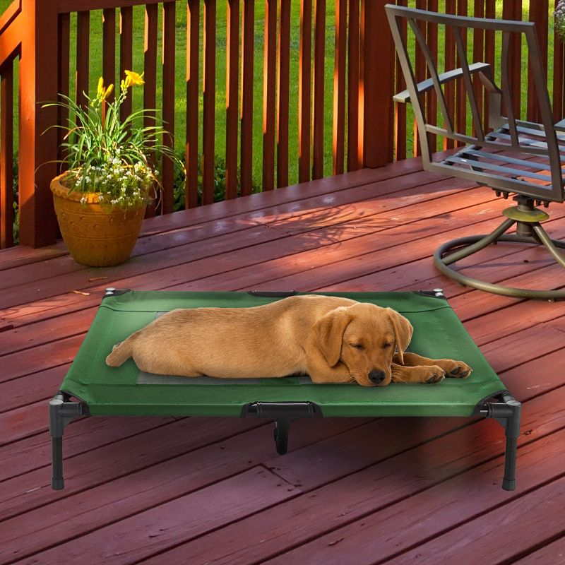 Pet Adobe Indoor/Outdoor Elevated Portable Pet Bed - 36" x 29.75", Green