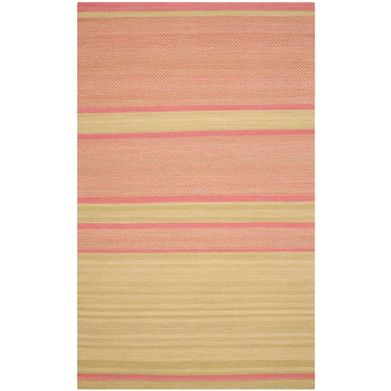 Kilim KLM952 Hand Woven Area Rug - Lime/Pink - 5'x8' - Safavieh.