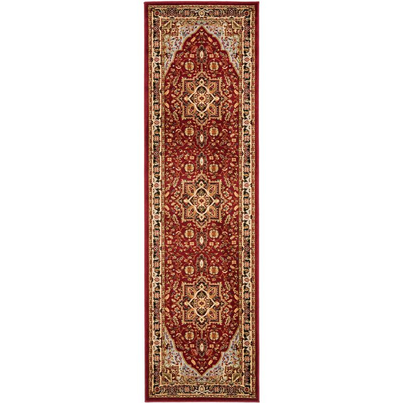 Lyndhurst Heriz LNH330 Power Loomed Runner Rug - Red/Black - 2'3"x8' - Safavieh