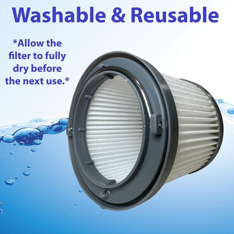 Nispira BDH2000PL HEPA Filter Replacement for Black & Decker Cordless Pivot Vacuum Flex PVF110 PHV1810 BDH2020FL BDH2020FLFH  PVF110 90552393 3 Pack