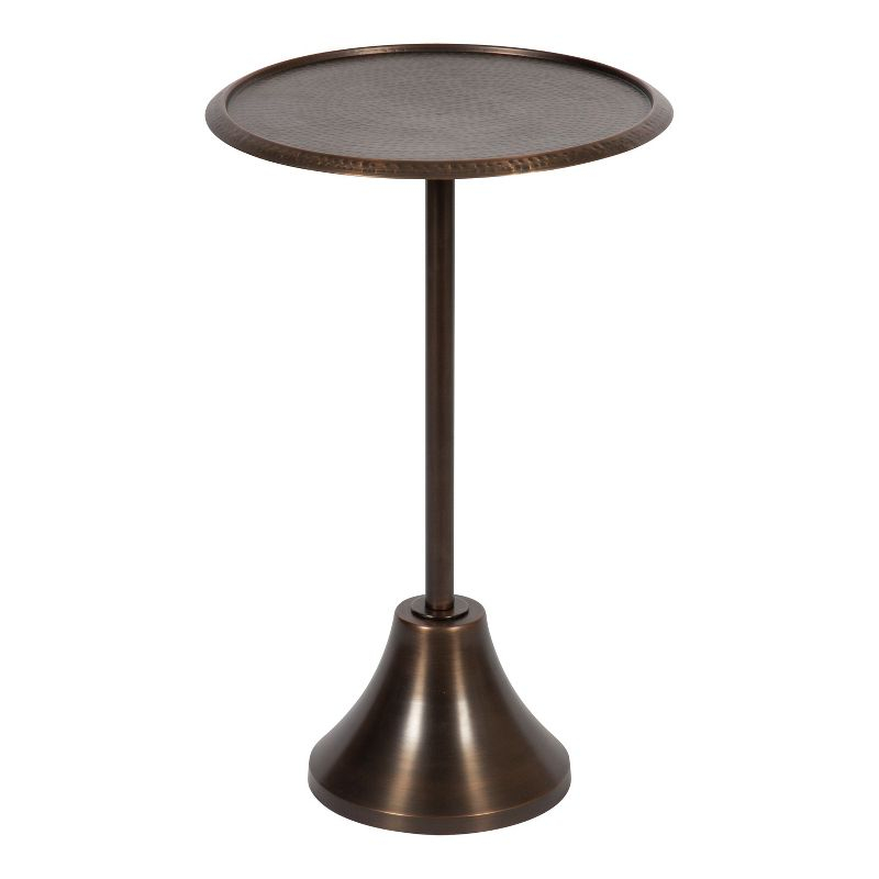 Kate and Laurel Sanzo Round Metal Side Table, 15x15x24, Bronze