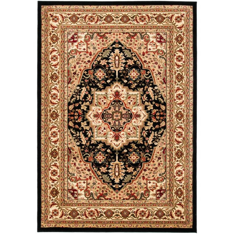 Lyndhurst Heriz LNH330 Power Loomed Area Rug - Black/Beige - 8'x10' - Safavieh