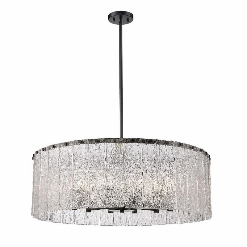 Z-Lite Glacier 12 - Light Chandelier in  Matte Black