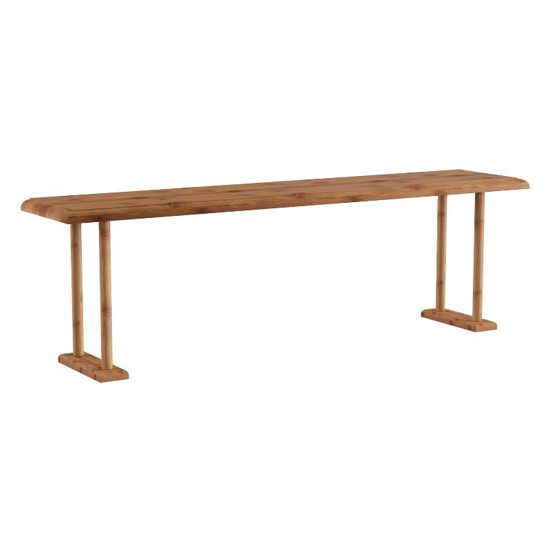 Hastings Home Bamboo Sink Shelf or Countertop Organizer for Kitchen, Bathroom, Bedroom, or Office