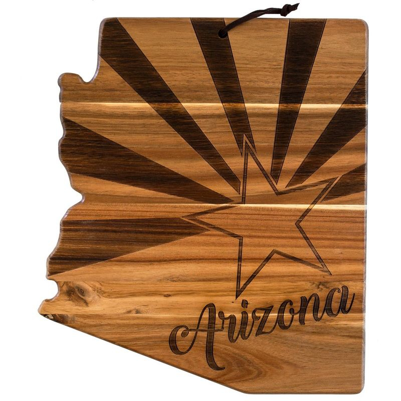 Rock & Branch Origins Arizona Cutting Board Brown:  Acacia, Lightweight, Hand Wash, 11.75" x 13.5"