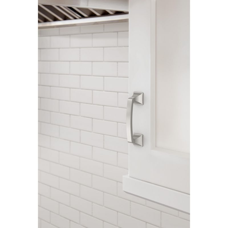 Amerock Ville 3 inch (76mm) Center-to-Center Satin Nickel Cabinet Pull