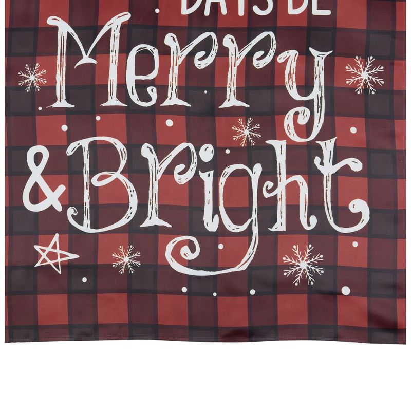 Northlight Red Buffalo Plaid Merry and Bright Christmas House Flag 28" x 40"