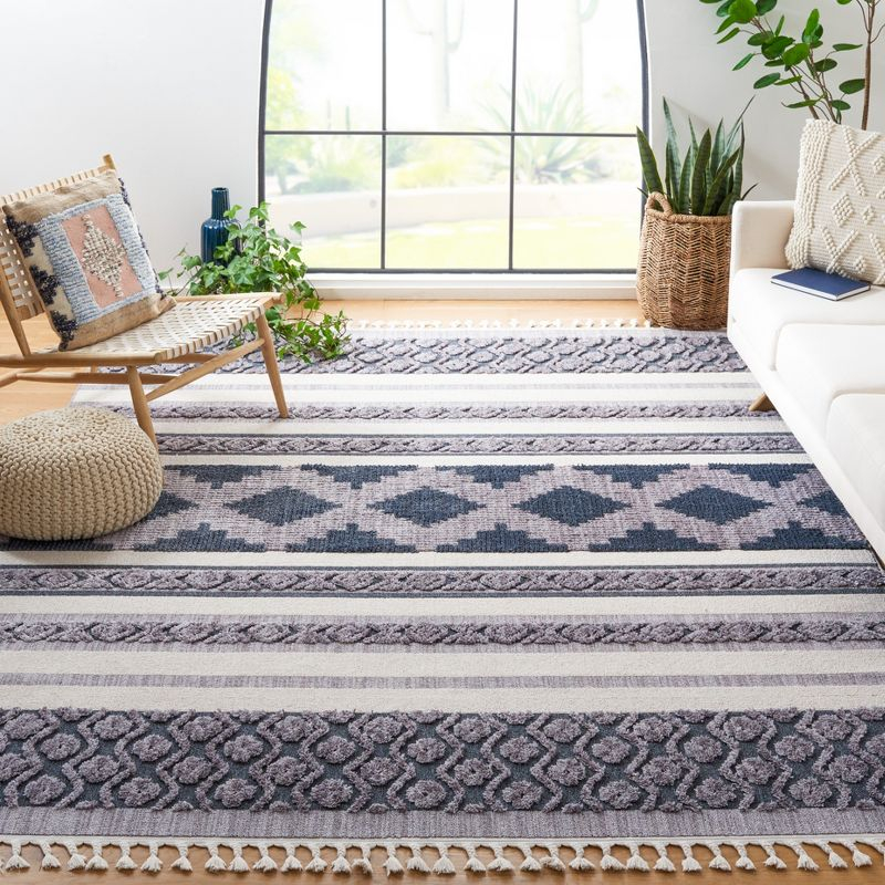 Marrakesh MRK515 Power Loomed Indoor Area Rug - Ivory/Blue - 8'x10' - Safavieh