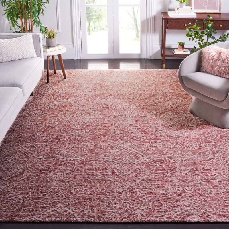 Metro MET998 Hand Tufted Indoor Area Rug - Pink/Ivory - 9'x12' - Safavieh